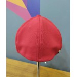 BONE QUIKSILVER ANGLE ON LEATHER FLEX FIT RED