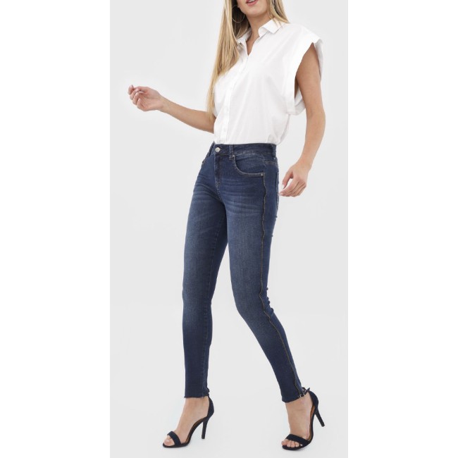 CALÇA DZARM JEANS COM ZIPER LATERAL